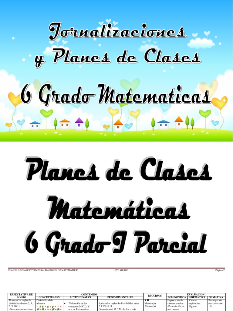 6 Grado Matematicas | PDF | Fracción (Matemáticas) | Multiplicación