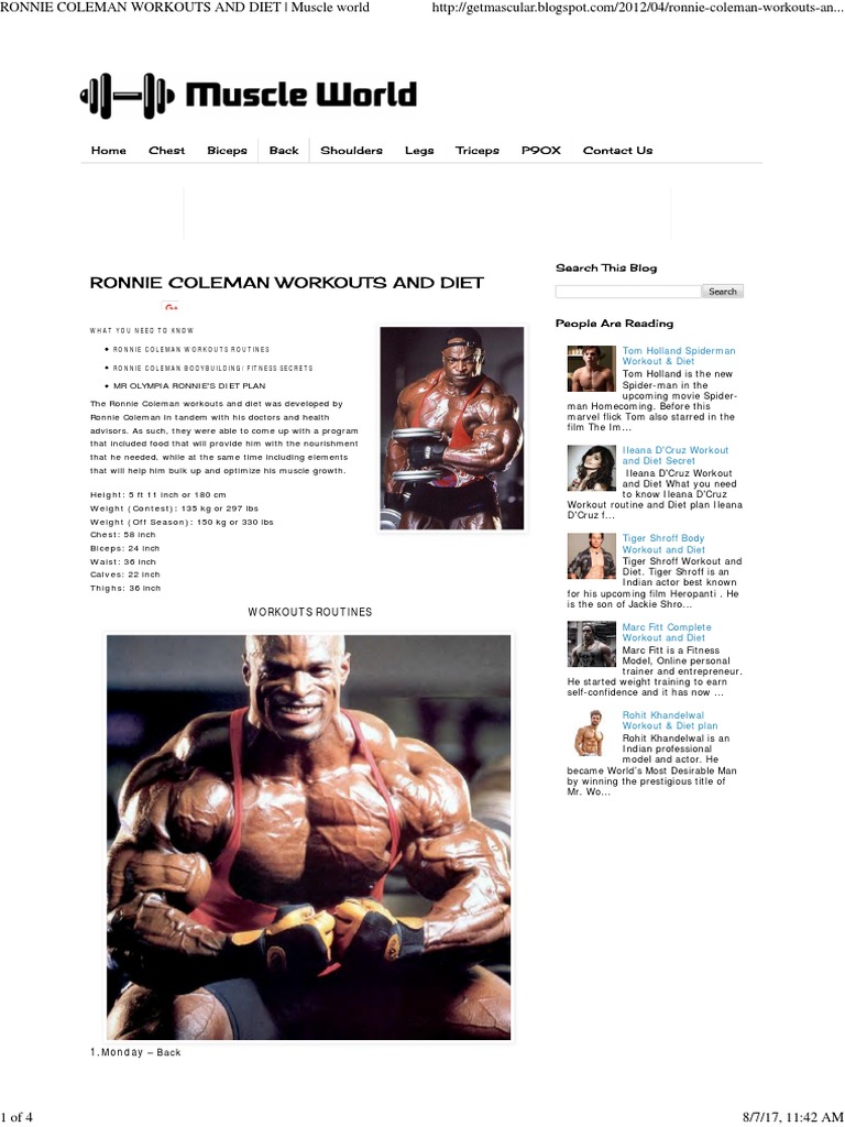5 Day Ronnie Coleman Workout Music for Build Muscle