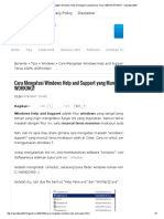 Cara Mengatasi Windows Help and Support Yang Muncul Terus