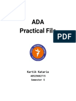 ADA Practical File: Kartik Kataria