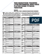 18-Week Marathon Training Plan For Beginners Who Have Completed Some Fitness Preparation