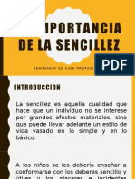 La Importancia de La Sencillez