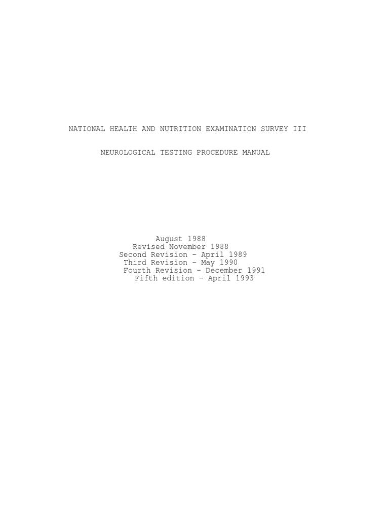 National Health and Nutrition Examination Survey Iii | PDF | Floppy ...