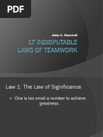 17 Indisputable Laws of Teamwork