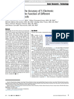 Determination of The Accuracy of 5 Electronic Apex Locators in The Function of Different Employment Protocols