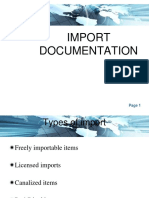 Import documents in trade