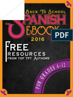 Spanish Back to School Secondary e Book Tips and Free Resources