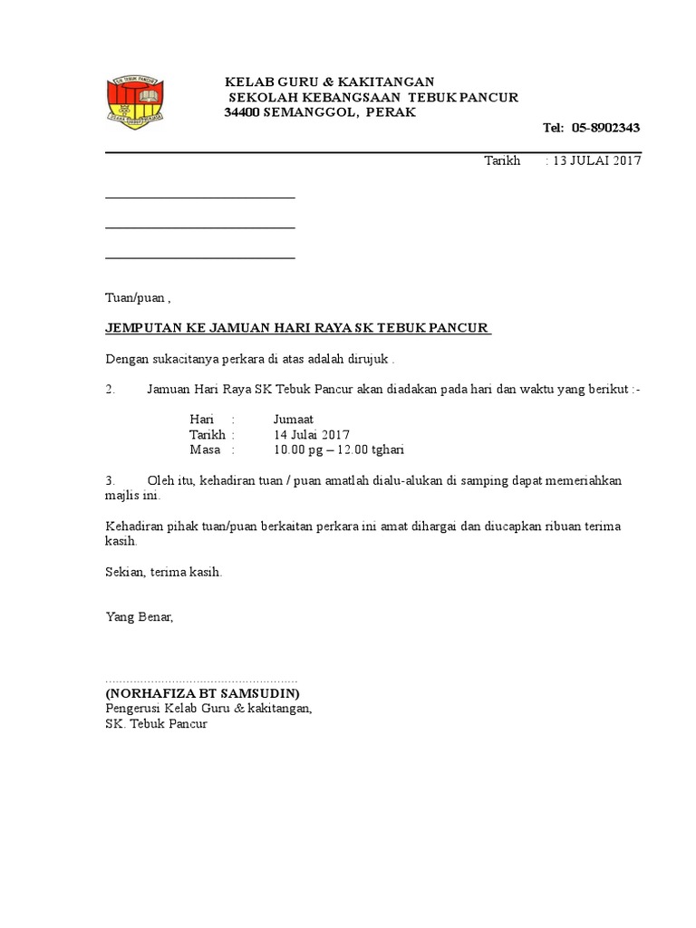 Surat Kebenaran Hantar Jubah