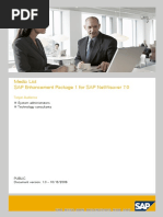 Media List Sap Enhancement Package 1 For Sap Netweaver 7.0: Target Audience