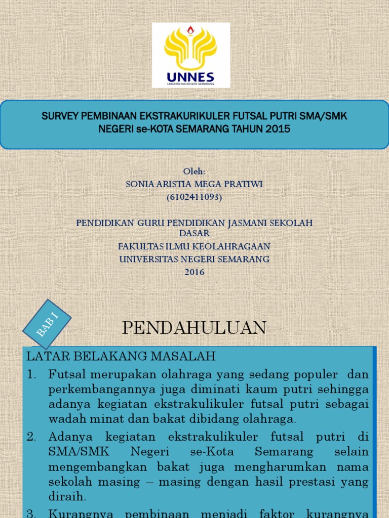 Skripsi Olahraga Futsal Ide Judul Skripsi Universitas