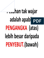 Pecahan Tak Wajar Adalah Apabila PENGANGKA