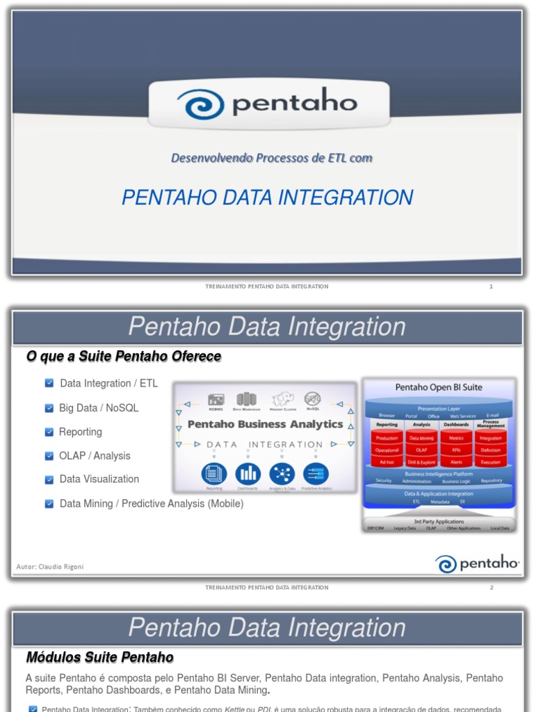 Treinamento Pentaho Data Integration | Download grátis PDF | Dados de ...