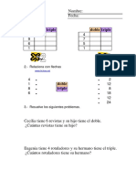 Fichas - Doble - y - Triple - de - Un - Numero, Sacados Hasta La 3 PDF