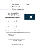 1º Grammar Consolidation Unit 1