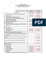 Hacettepe University Graduate Academic Calendar