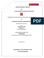 study of retail lending in pnb bank in karnal.docx