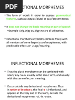 Inflectional Morphemes