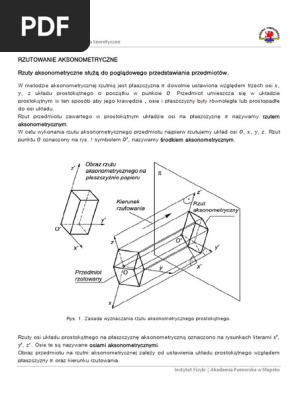 Rzutowanie Aksonometryczne