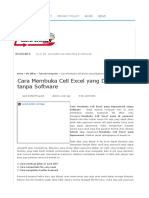 Cara Membuka Cell Excel Yang Dipassword Tanpa Software - Cara I