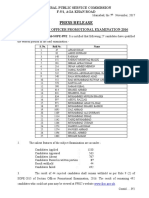 SOPE-2016 Press Release Written Part Result