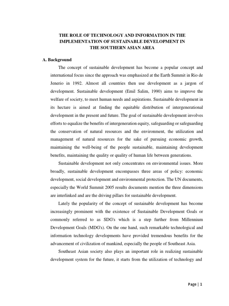 The Role of Technology and Information in The Implementation of ...