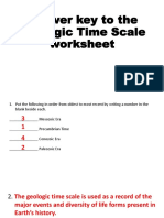 Geologic Time Scale Worksheet Answer Key