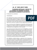 Reglamento de Seguridad y Salud Cupacional en Mineria D.S.023 2017 EM