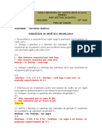 2014-Corrigido Exercícios de Genética Mendeliana e Resolução