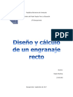 Diseño y Calculo de Un Engranaje Recto