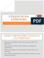 Utilização Da Literatura