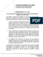 Comunicado PNP #44 - 2017