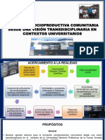 Formación Socioproductiva Comunitaria en Contextos Universitarios