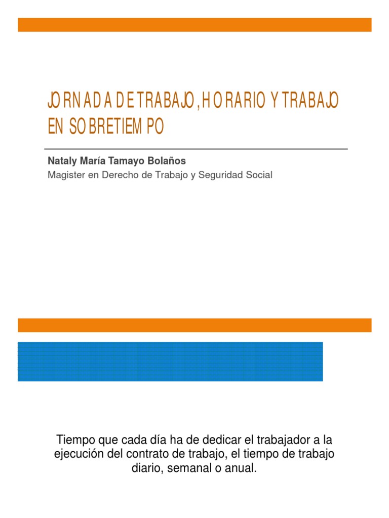 Jornada y Horarios Laborales en Perú | PDF | Tiempo de trabajo | Salario