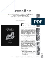 Una Mirada A La Historia de La Medicina en Colombia. Tomo I: "Prácticas Médicas en Conflicto 1492-1782" (Quevedo E Et Al. Bogotá: Norma 2007. 259p.)