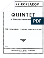 Rimsky-Korsakov - Quintet For Flute, Clarinet, Horn, Bassoon and Piano (PF) PDF