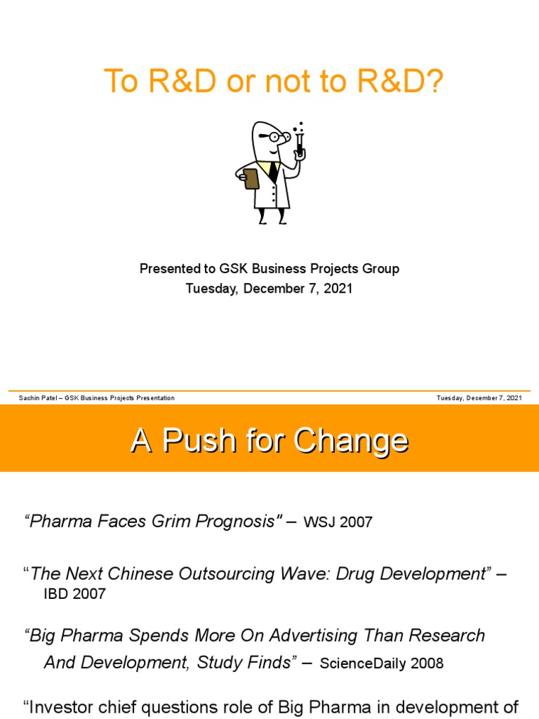 GSK Business Projects: R&D Strategies Analysis | PDF | Pharmaceutical ...