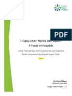 Supply Chain Metrics That Matter-A Focus On Hospitals-6 JAN 20131