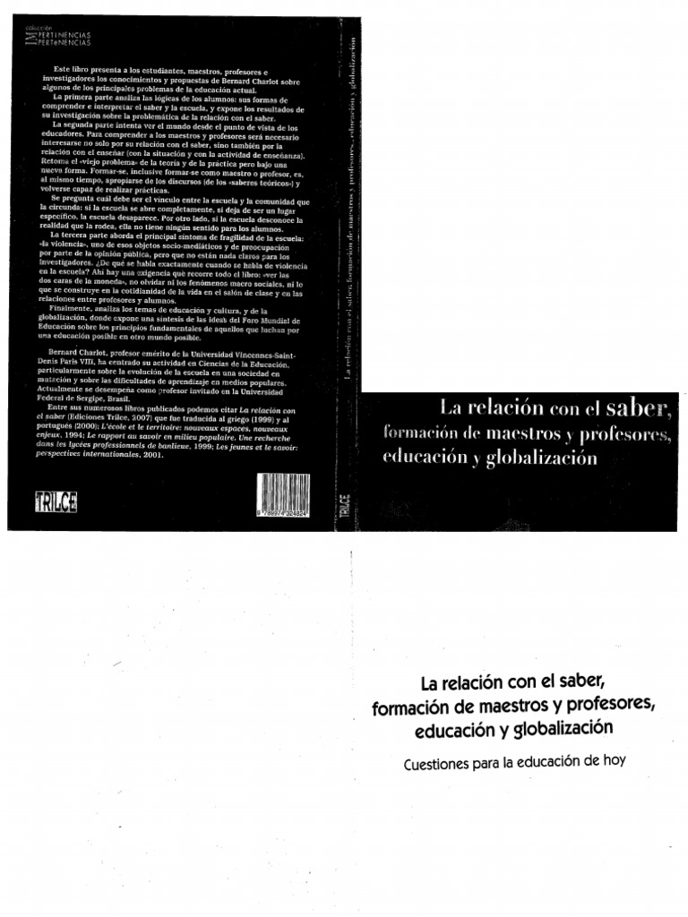 Baixar Livro Da Relacao Com O Saber Bernard Charlot