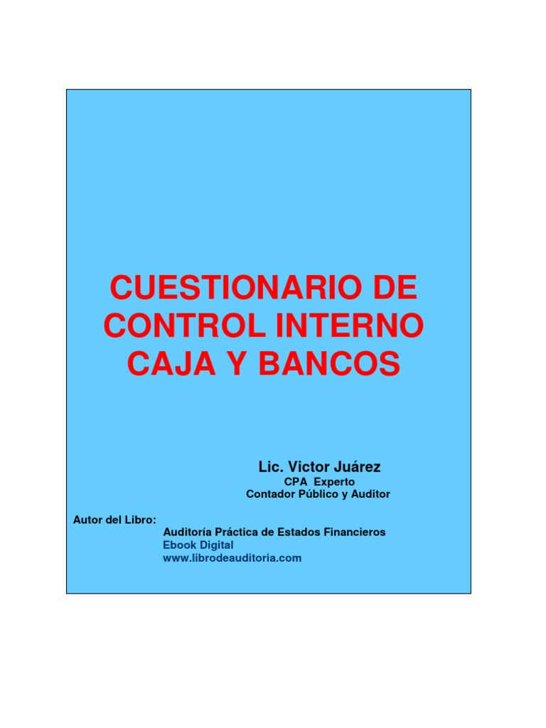 Rio de Control Interno Caja y Bancos | PDF | Bancos | Cheque