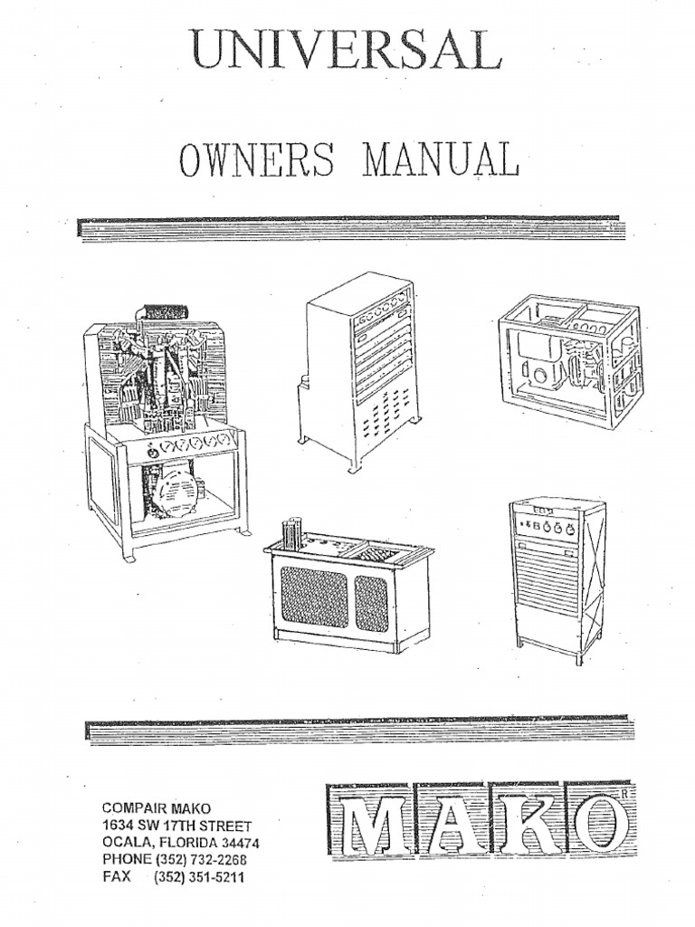 Maco Universal Owners Manual 22609 PDF