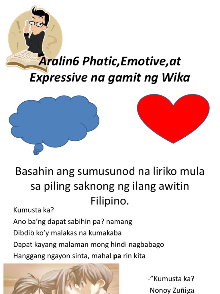Aralin6 Phatic, Emotive, at Expressive Na Gamit NG Wika | PDF