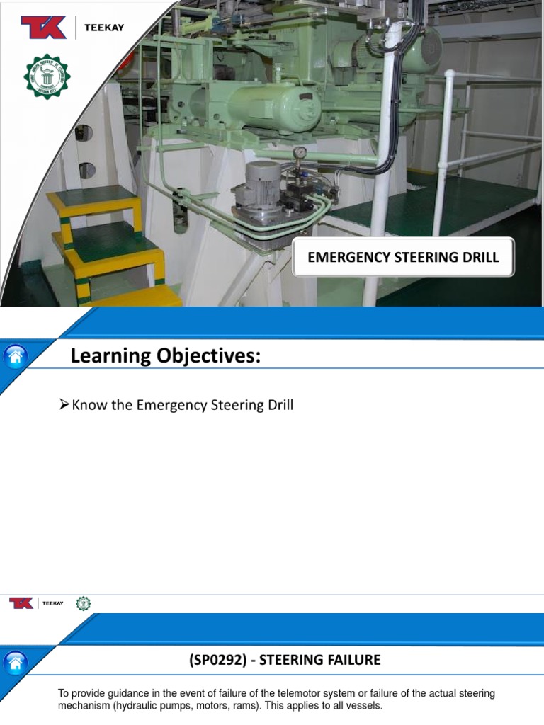 Emergency Steering Drill PDF Ships Tonnage