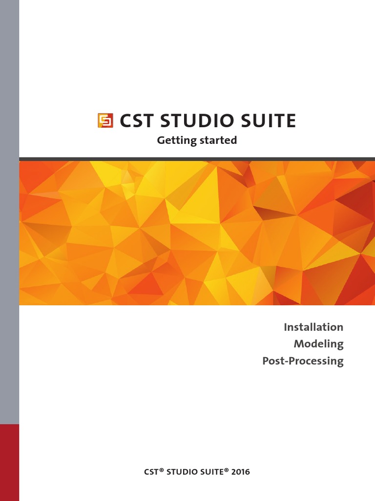 CST Studio Suite Getting Started PDF Installation