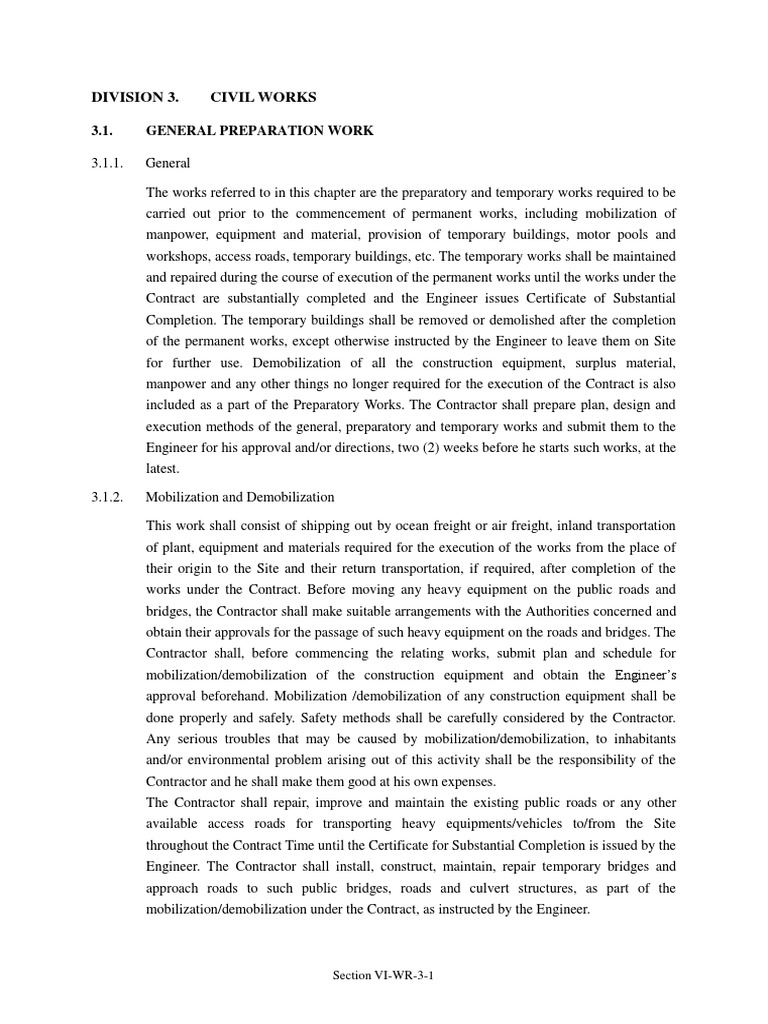 Civil Works Preparation for Gedung CIBE ITB | PDF | Surveying | Demolition