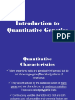 Introduction Genetic Quantitative