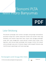 Analisa Ekonomi PLTA Mini Hidro Banyumas