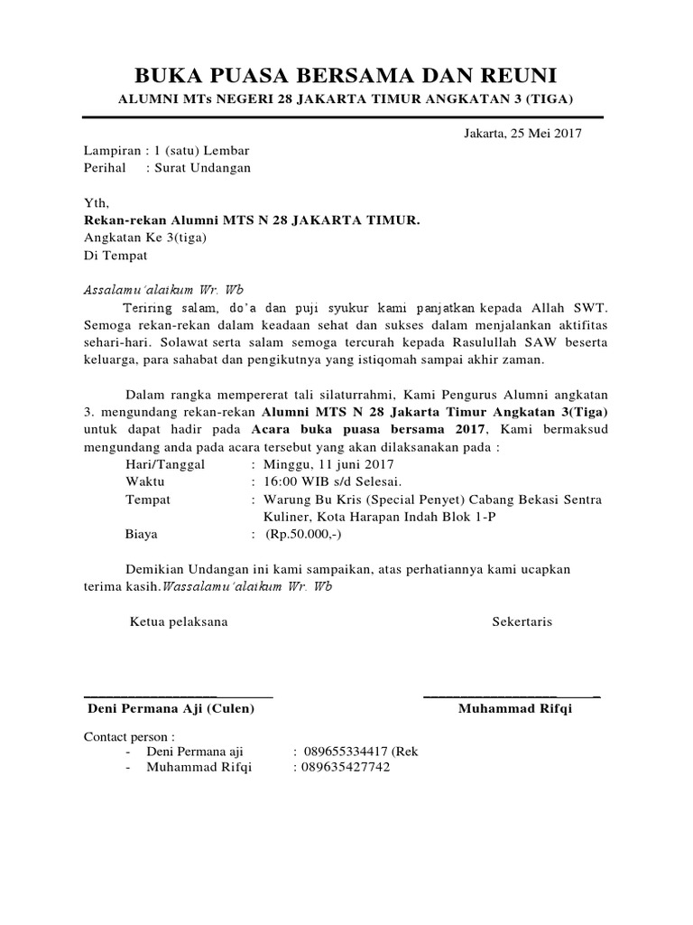 7400 Koleksi Contoh Surat Undangan Alumni Pmr Gratis Terbaik