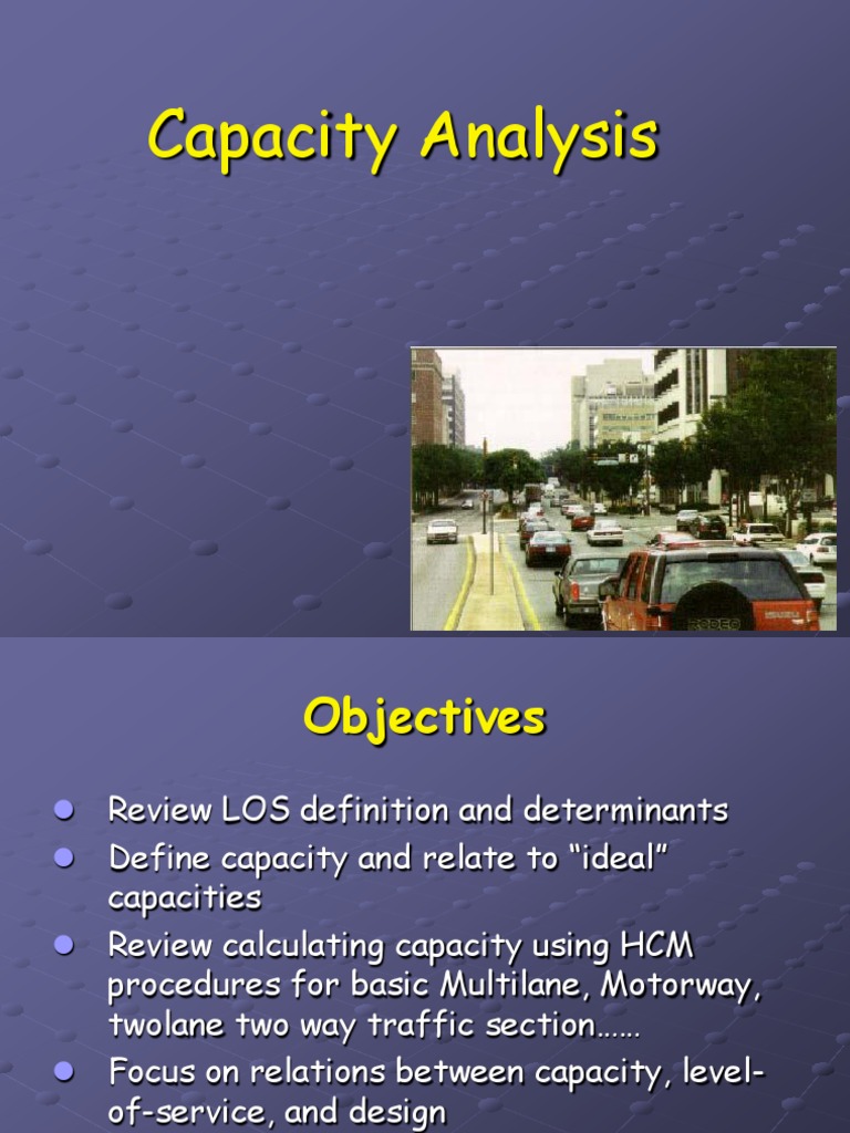 HCM Traffic Capacity and LOS Analysis | PDF | Lane | Traffic