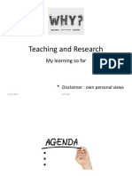 Teaching and Research Journey