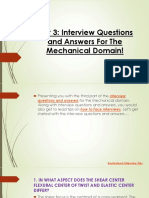 Part 3: Interview Questions and Answers For The Mechanical Domain
